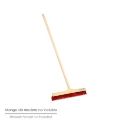 Cepillo Barrendero Industrial Fibra Suave PVC, Soporte Polipropileno 50 cm, (Sin Mango)