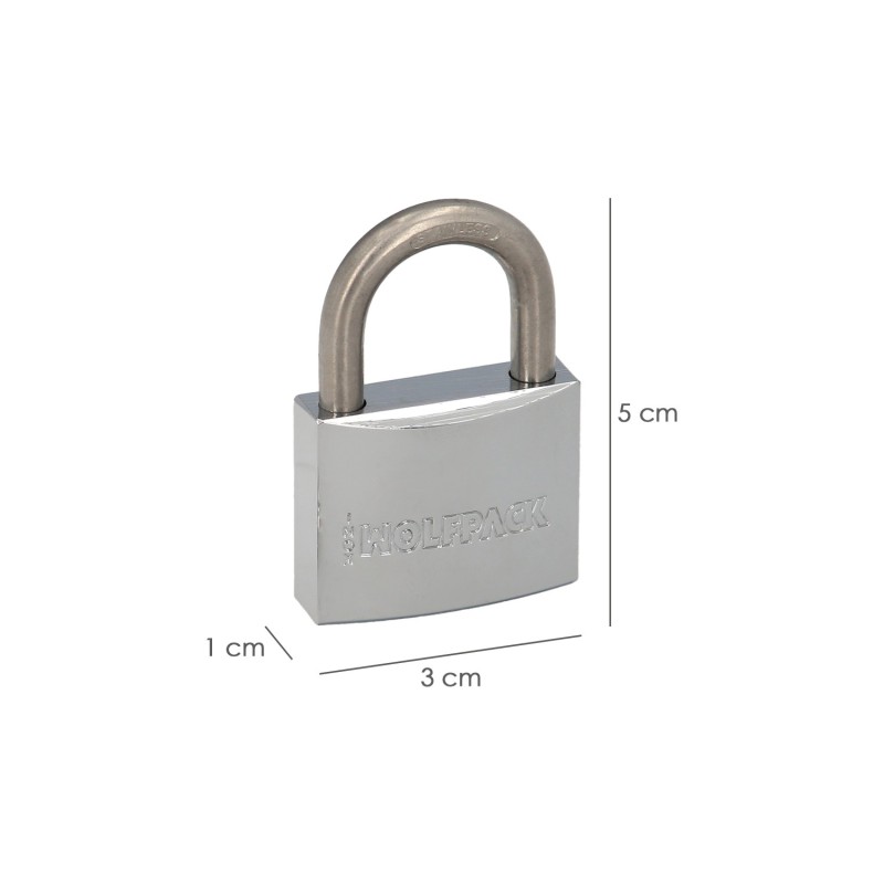 Candado Inoxidable Arco Normal  30mm,