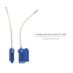 Candado Seguridad Equipaje Tsa 3 Digitos Con Cable Acero, Candado Combinación, Maleta, Viaje, Mochilas, Seguridad