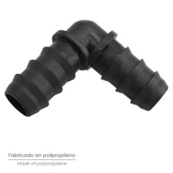 Codo Simple Para Tuberias Goteo Ø 16 mm, (Bolsa 100 Piezas) Riego Por Goteo, Microaspersión, Riego Por Nebulizacion