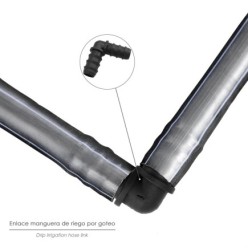 Codo Simple Para Tuberias Goteo Ø 16 mm, (Bolsa 100 Piezas) Riego Por Goteo, Microaspersión, Riego Por Nebulizacion