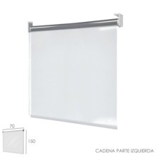 Mampara Cortina Enrollable PVC Transparente, Medidas 70 x 150 cm, Cadena Lado Izquierdo
