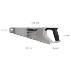 Serrucho Carpintero Bimaterial 350 mm, / 14" Acero SK5 Triple Afilado Sierra Carpintero, Serrucho Carpinteria, Sierra Costilla