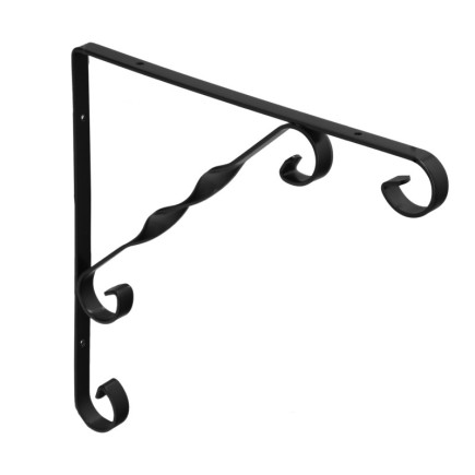 Palomilla Ornamental Reforzada Color Negro 250x250 cm, Palomilla Estante, Soporte Estanteria Escuadra Leja