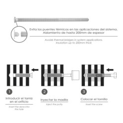 Tamiz Taco Quimico Largo Para Anclajes Quimicos Ø 16x330 mm, Seccionable (Bolsa 5 unidades)