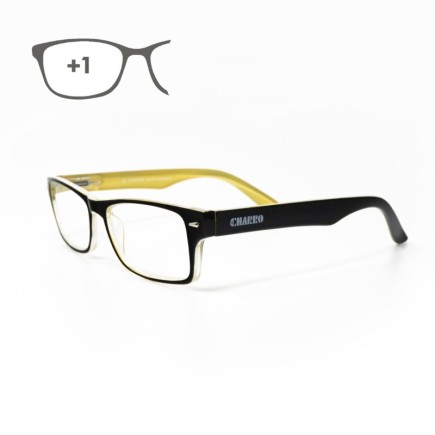 Gafas Lectura Kansas Negro / Amarillo, Aumento +1,0 Gafas De Vista, Gafas De Aumento, Gafas Visión Borrosa