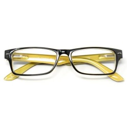 Gafas Lectura Kansas Negro / Amarillo, Aumento +1,5 Gafas De Vista, Gafas De Aumento, Gafas Visión Borrosa