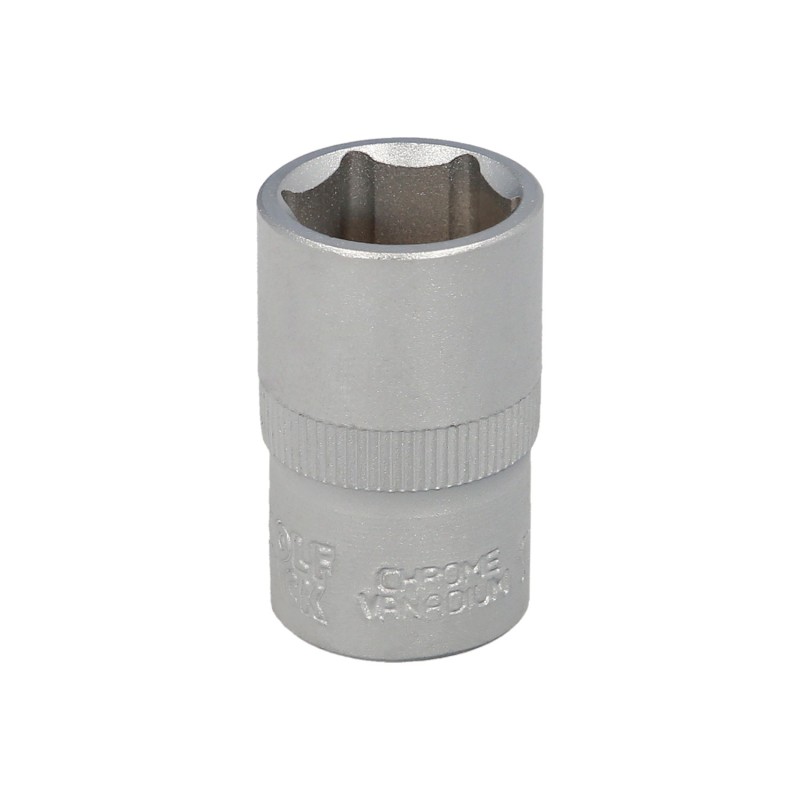 Llave Vaso 1/2" Hexagonal 16 mm, Perfil de 6 caras, Acero Cromo Vanadio, Aristas Redondas