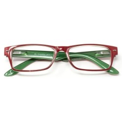 Gafas Lectura Kansas Rojo / Verde, Aumento +2,5 Gafas De Vista, Gafas De Aumento, Gafas Visión Borrosa