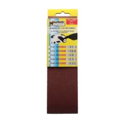 Lija Recambio Para Lijadoras De Banda  75x457 mm, Grano 120 (Pack 3 Piezas)