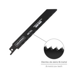Hoja Sierra Sable Para Metales 152 mm, 18 Tpi, 5 Piezas, Sierra Hierro Aluminio, Cobre, Plastico