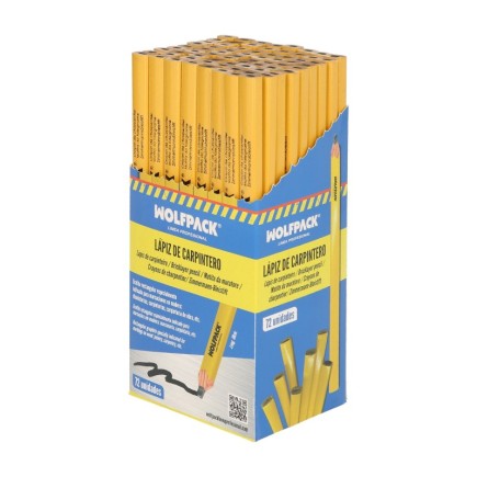 Lapiz Carpintero Standar Caja 72 Lapices, Marcador Carpinteria, Albañileria, Construcción,