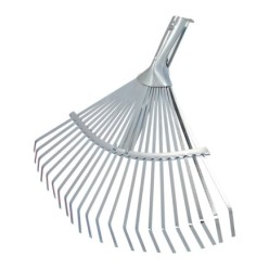 Rastrillo Metalico Para Jardin Ancho Regulable 31,5 A 43,5 cm, rastrillo Hojas, Cepillo Jardin, Escoba Metalica, Escoba Jardin
