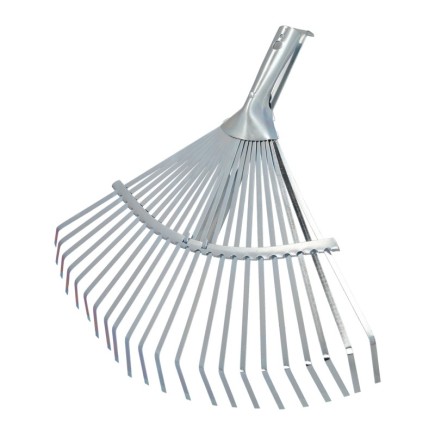 Rastrillo Metalico Para Jardin Ancho Regulable 31,5 A 43,5 cm, rastrillo Hojas, Cepillo Jardin, Escoba Metalica, Escoba Jardin