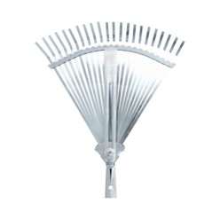 Rastrillo Metalico Para Jardin Ancho Regulable 31,5 A 43,5 cm, rastrillo Hojas, Cepillo Jardin, Escoba Metalica, Escoba Jardin
