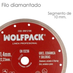Disco Diamante Ø 230 mm, Porcelanicos, Gres, Ceramica, Solerias, Segmento Diamantado 10 mm,