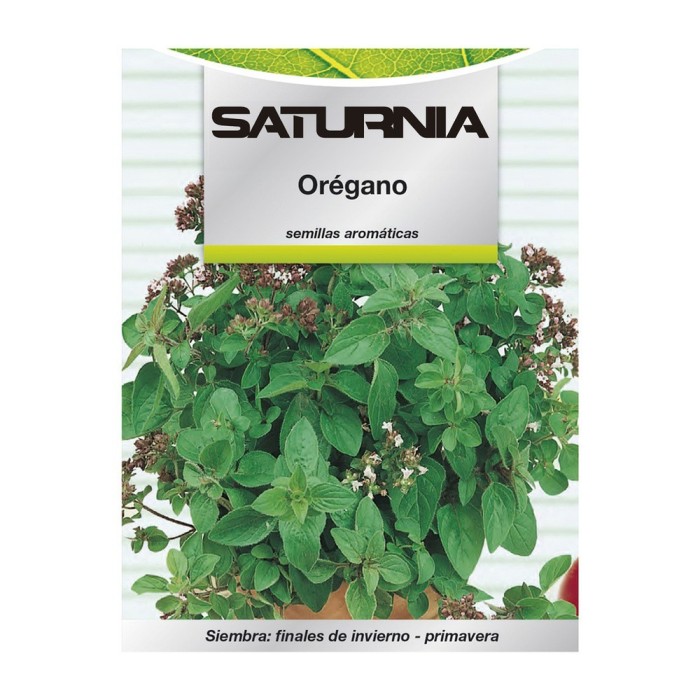 Semillas Aromaticas Oregano (0,3 gramos) Horticultura, Horticola, Semillas Huerto, al por Mayor | Almacén de Ferretería