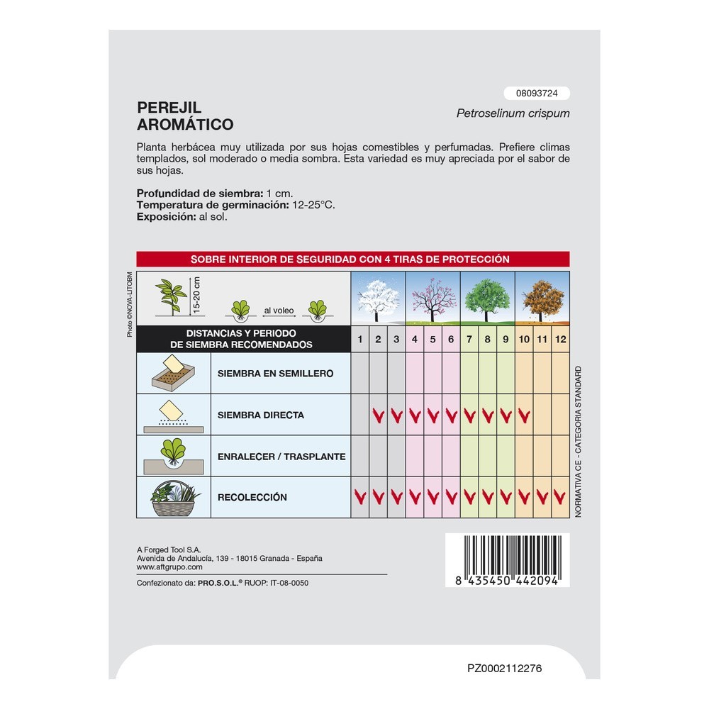 Semillas Aromaticas Perejil Aromatico (8 gramos) Horticultura, Horticola, Semillas Huerto, al por Mayor | Almacén de Ferretería