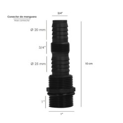 Bomba Aguas Limpias Sumergible Multietapa 1000 W, 5,200 lts/hora, Profundidad 7 Mts, Elevación 35 mts, Presion Max: 3,5 Bares