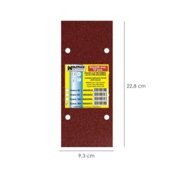 Lija Recambio Con Velcro 93x228 mm, con Agujeros Grano  180 (10 Piezas)