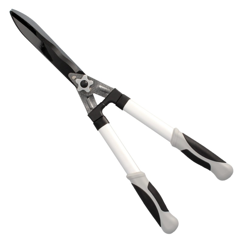 Tijeras Podar Setos 2 Manos Aluminio 63 cm, Hojas Acero Antiadherente, Mango TPR, Ajuste Corte