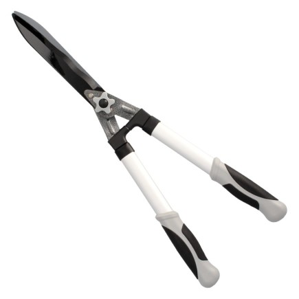 Tijeras Podar Setos 2 Manos Aluminio 63 cm, Hojas Acero Antiadherente, Mango TPR, Ajuste Corte