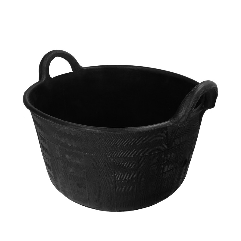 Espuerta Goma Carbonera 30 Litros Con Asas Base y Laterales Reforzado, Espesor 1 cm, Espuerta Obra, Cubo Goma Obra