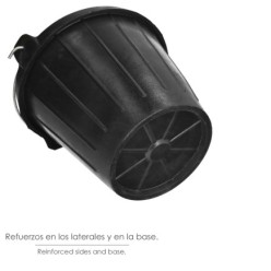 Cubo Obra Industrial Goma 10 Litros Con Pico Vertedor, Base y Laterales Reforzado, Espesor 1 cm, Espuerta Obra, Cubo Goma Obra