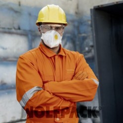 Mascarilla Respiratoria FFP2 Con Valvula, Plegable (20 Unidades) Envasadas Individualmente