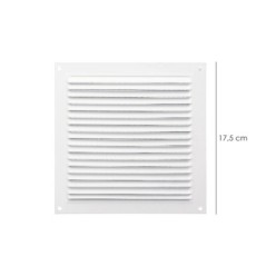 Rejilla Ventilación Aluminio Con Mosquitera Atornillable 175 x 175 mm, Color Blanco
