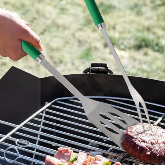 Set Complementos Para Barbacoa 3 Piezas, (Espatula, Pinzas y Tenedor) 34,5 cm, al por Mayor | Almacén de Ferretería