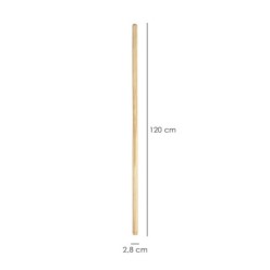 Mango Madera Para Cepillo Barrendero Rosca 1200 x Ø 28 mm,