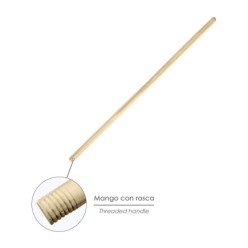 Mango Madera Para Cepillo Barrendero Rosca 1200 x Ø 28 mm,