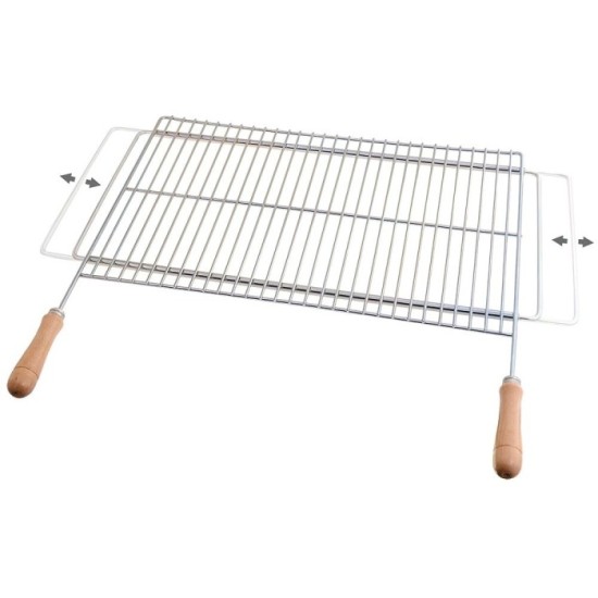 Parrilla Barbacoa Extensible 60/70x40cm Zincada al por Mayor | Almacén de Ferretería