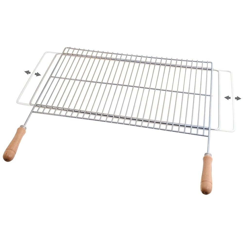 Parrilla Barbacoa Extensible 60/70x40cm Zincada al por Mayor | Almacén de Ferretería