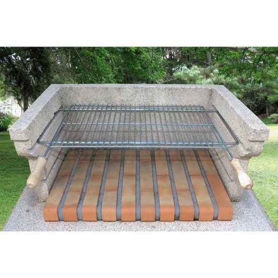 Parrilla Barbacoa Extensible 60/70x40cm Zincada al por Mayor | Almacén de Ferretería