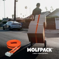 Cinta De Amarre Con Trinquete 5 metros x 38 mm, Trinquete Metalico Automatico, Cincha, Eslinga Mercancia, Correa Sujeción