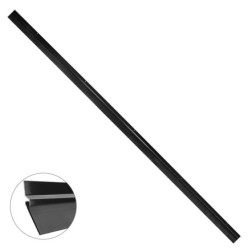 Burlete Para Puertas De Garaje Aluminio Negro Con Goma 2,5 m, Perfil Bajo Cochera Cepillo De Puerta, Burlete Garaje