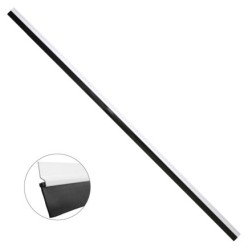 Burlete Para Puertas De Garaje Aluminio Blanco Con Goma 2,5 m, Perfil Bajo Cochera Cepillo De Puerta, Burlete Garaje