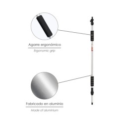 Mango Metalico Aluminio Para Cepillo Lavacoches, Medida de 100 a 150 cm ,