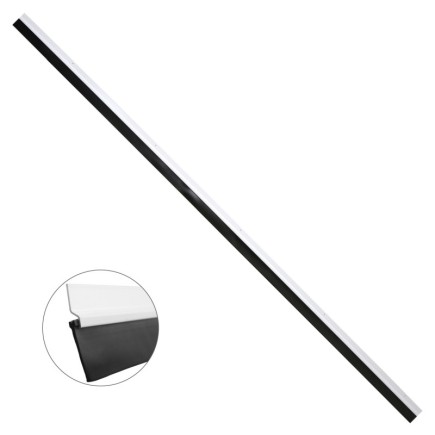 Burlete Para Puertas De Garaje Aluminio Blanco Con Goma 2,5 m, Perfil Bajo Cochera Cepillo De Puerta, Burlete Garaje