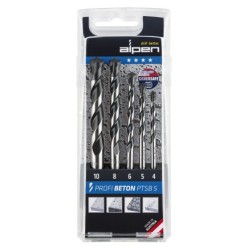 Estuche Brocas Alpen Widia Profesional Beton 5 Piezas