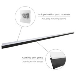 Burlete Para Puertas De Garaje Aluminio Blanco Con Goma 2,5 m, Perfil Bajo Cochera Cepillo De Puerta, Burlete Garaje
