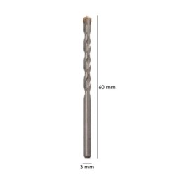 Broca Widia Piedra / Hormigón Ø 3 mm, Din 8039 Punta de Tungsteno,