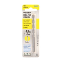 Broca Widia Piedra / Hormigón Ø 4 mm, Din 8039 Punta de Tungsteno,