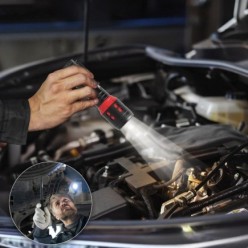 Linterna LED De Mano Mini Aluminio Recargable USB (1,200 mah) 500 Lumenes 5 Watt, Con Función Zoom y Clip Sujeción