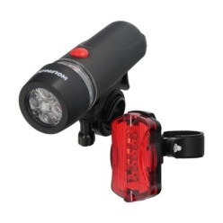 Kit Luces Led Delantera y Trasera Para Bicicleta / Patinete, Funcionamiento a Pilas,