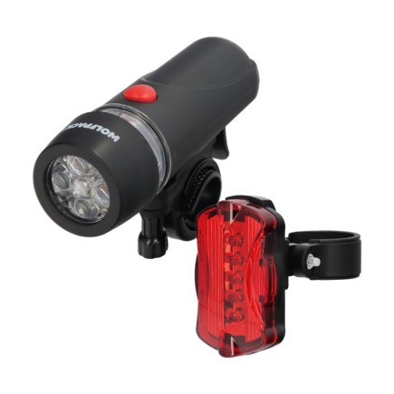 Kit Luces Led Delantera y Trasera Para Bicicleta / Patinete, Funcionamiento a Pilas,