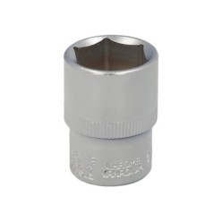 Llave Vaso 1/2" Hexagonal 21 mm, Perfil de 6 caras, Acero Cromo Vanadio, Aristas Redondas