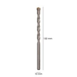 Broca Widia Piedra / Hormigón Ø 10 mm, Din 8039 Punta de Tungsteno,